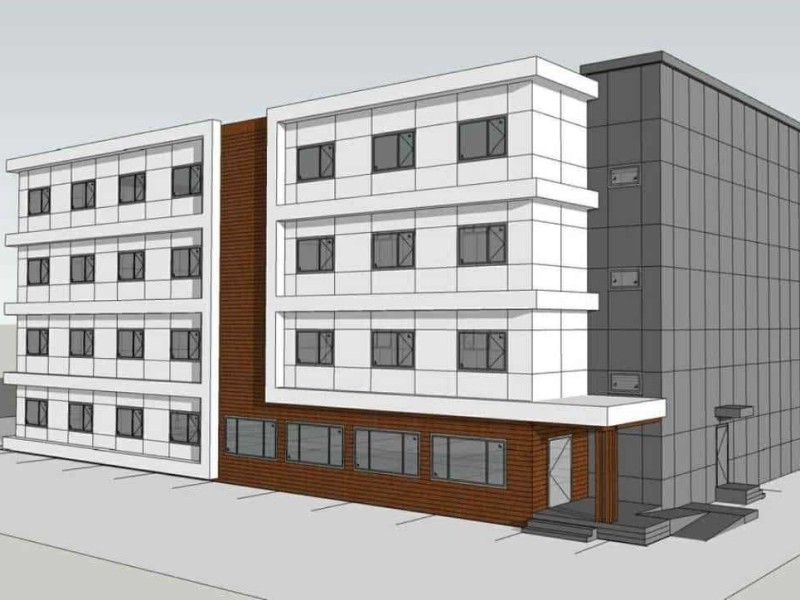 A 3D image of the Fraser Street housing project