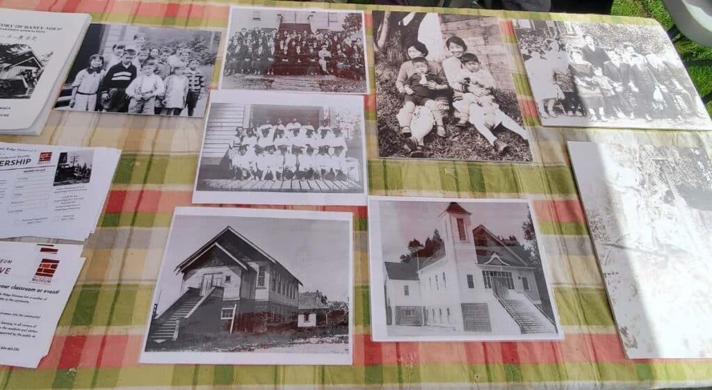 display of historical photos of Japanese Canadians