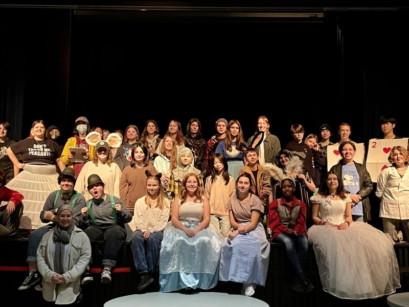 students dressed in costumes