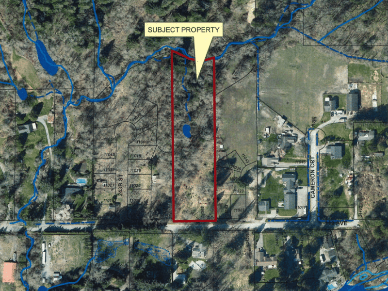 screenshot of Maple Ridge development
