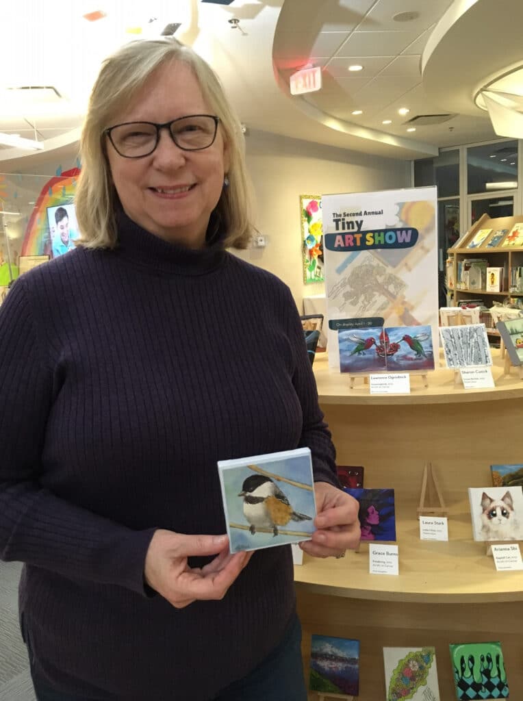 Tiny art show display