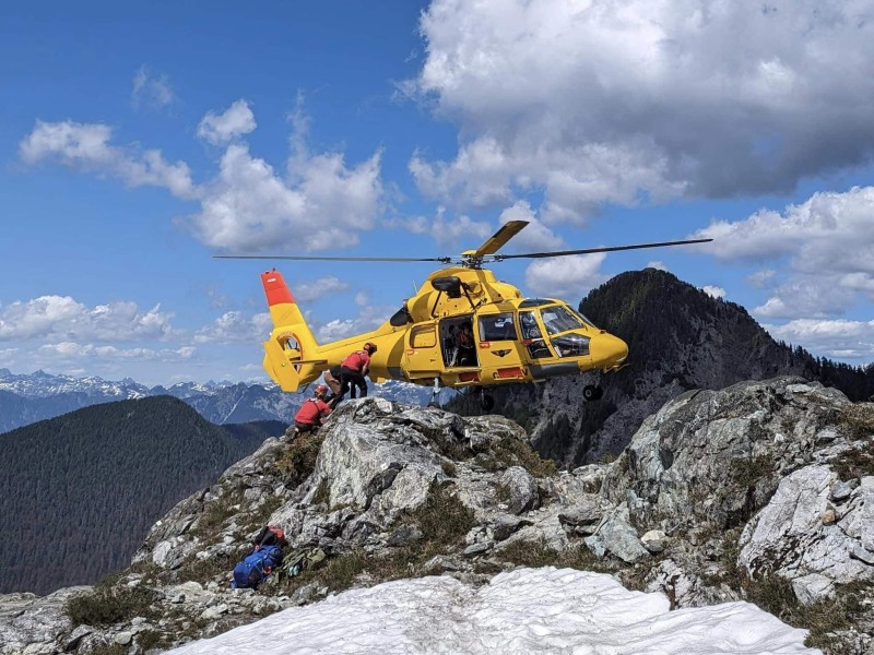 rescue operation with helicopter